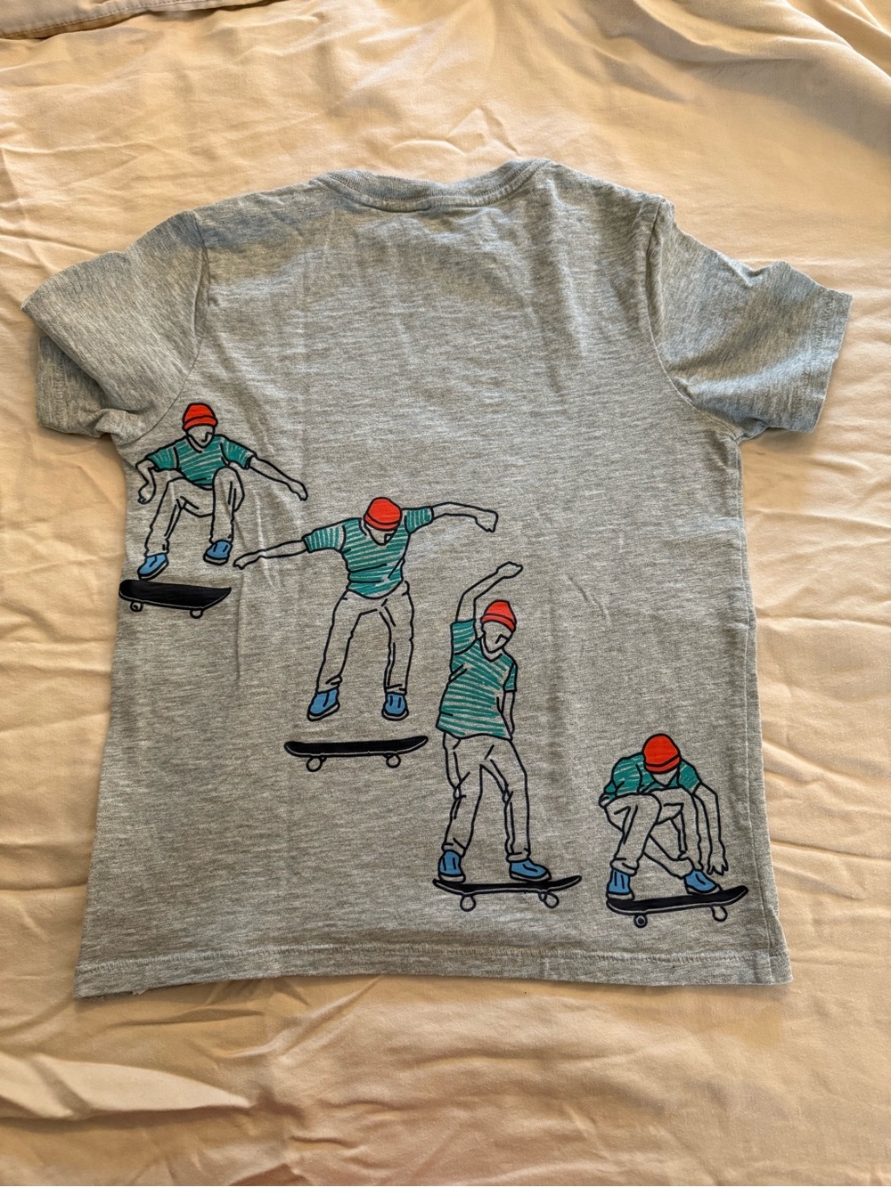 GAP Kids Gray Skateboard Graphic T-Shirt Youth Medium Skate Tee - Picture 3 of 3